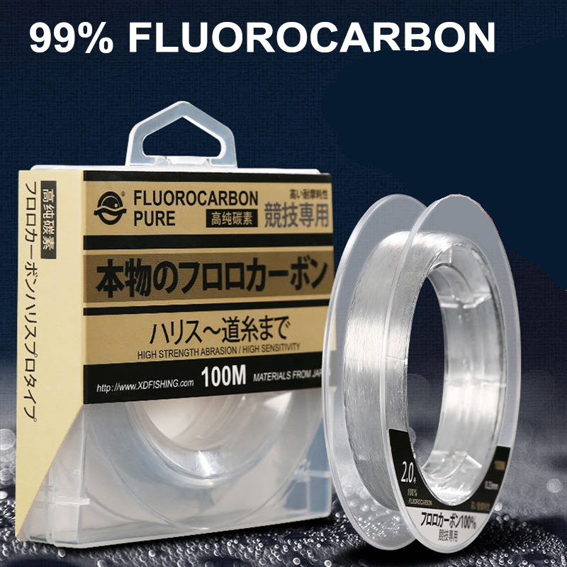 Fluorocarbon Line - 99% фторуглеродная рыболовная леска 100 м,