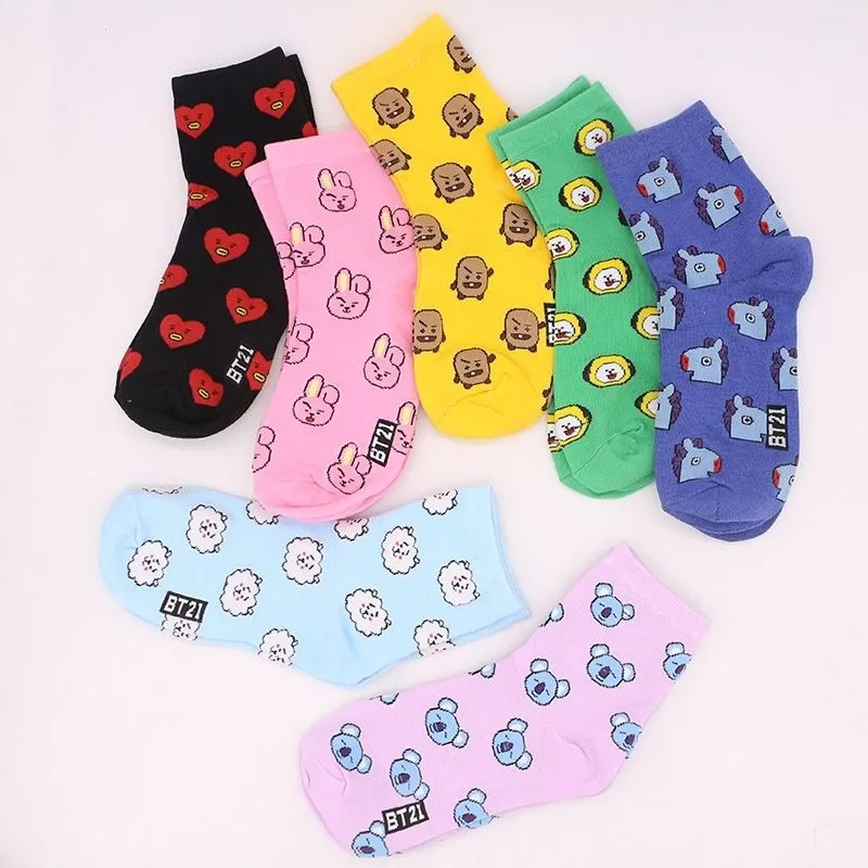 Милые носки BT21 с мультяшными – обзор и цена Tippet Line