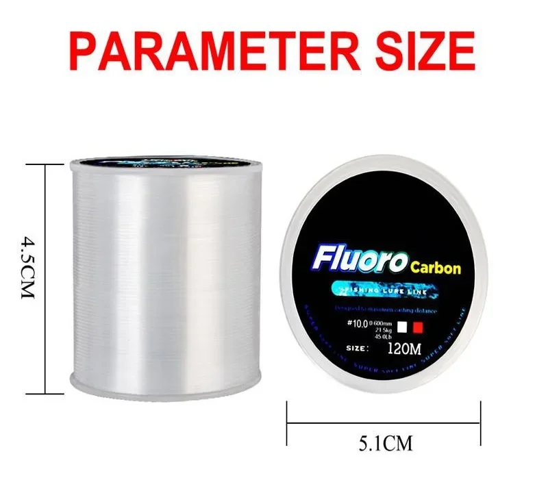 Леска 120 м, 0,20 мм-0,60 мм,  – обзор и цена Fluorocarbon Line